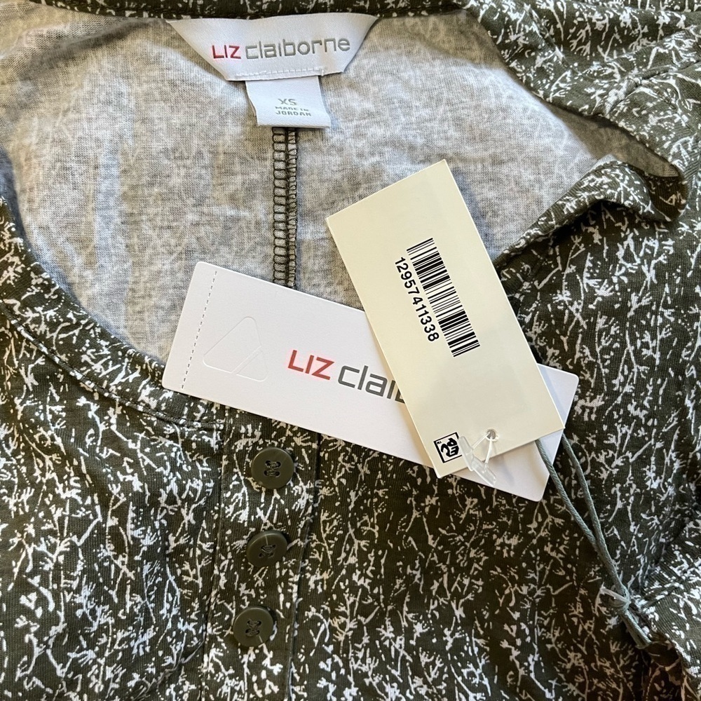 Liz Claiborne Printed Sleeveless Top - Picture 4 of 5